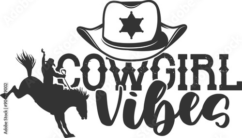 Cowgirl Vibes - Rodeo Illustration
