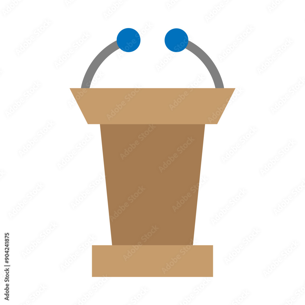 Debate Podium Vector Flat Icon Design Debate Podium Vector Flat Icon Design