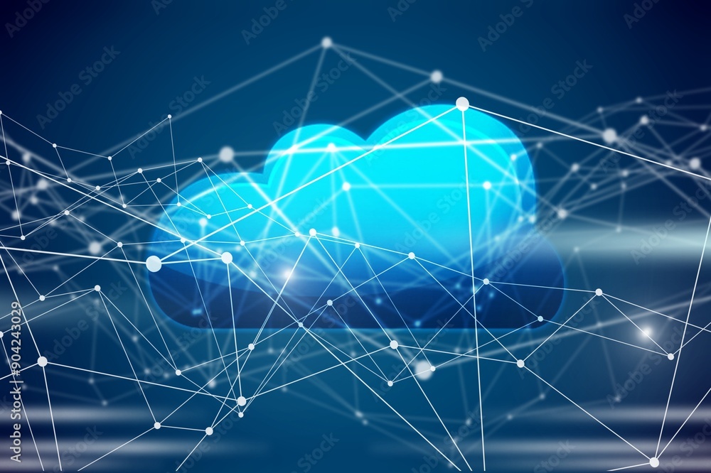 Internet of Things, cloud computing concept, blue cloud Internet of Things, cloud computing concept, blue cloud