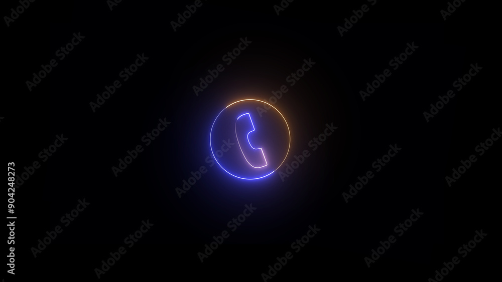 Neon Telephone call icon. glowing Ringing phone icon. Glowing Phone sign. Glowing neon line Telephone handset icon isolated on black background. Neon Telephone call icon. glowing Ringing phone icon. Glowing Phone sign. Glowing neon line Telephone handset icon isolated on black background.