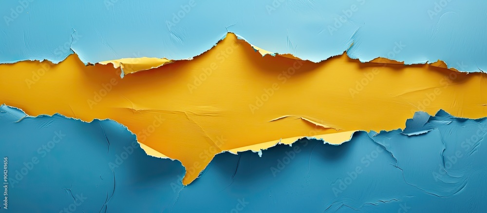 Image featuring a torn yellow paper with a pause and reflect message on a blue background symbolizing a moment for contemplation Copy space included Image featuring a torn yellow paper with a pause and reflect message on a blue background symbolizing a moment for contemplation Copy space included
