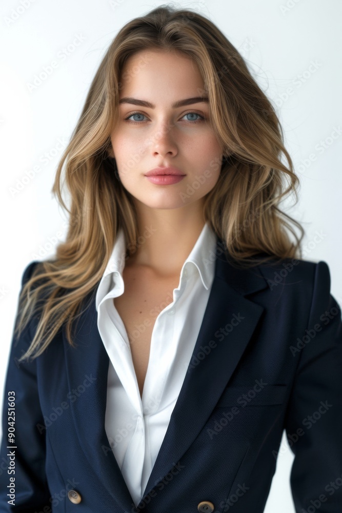A businesswoman wearing formal suit isolated created with Generative AI A businesswoman wearing formal suit isolated created with Generative AI