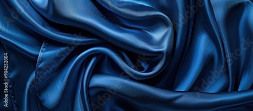 Wallpaper Mural Elegant bright blue fabric with a luxurious texture for an eye catching piece with copy space image Torontodigital.ca