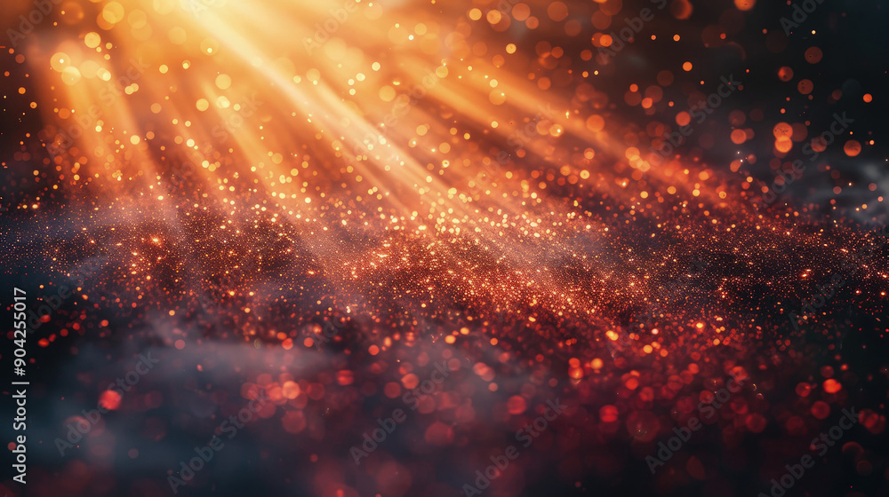 Festive background with bright rays. Blue and golden scattering of glowing circles of different sizes on dark blurred bokeh background. Holiday, celebration, Christmas, New Year, Valentine’s Day. Festive background with bright rays. Blue and golden scattering of glowing circles of different sizes on dark blurred bokeh background. Holiday, celebration, Christmas, New Year, Valentine’s Day.