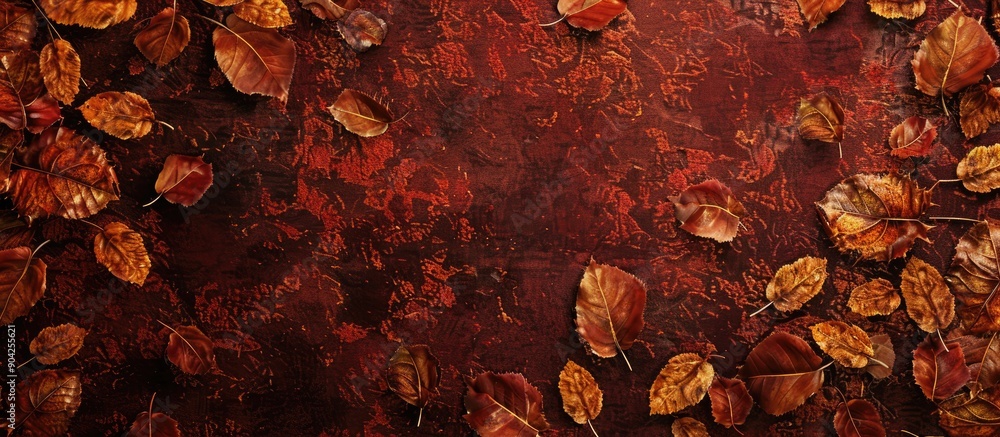 Abstract carpet and leaf motifs designed as a background with copy space image Abstract carpet and leaf motifs designed as a background with copy space image