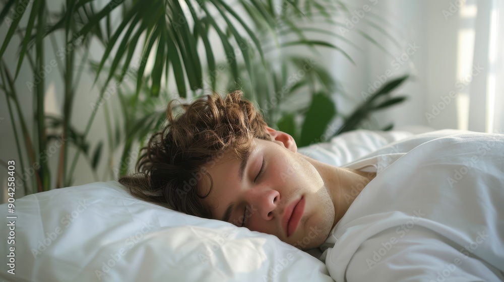 The sleeping young man The sleeping young man