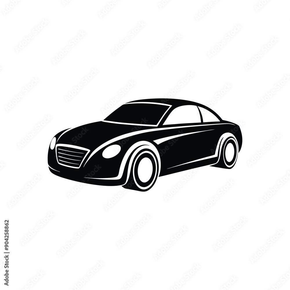 Black silhouette car isolated vector illustration. Black silhouette car isolated vector illustration.