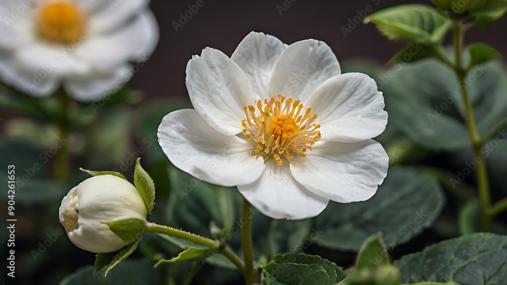 white magnolia flower