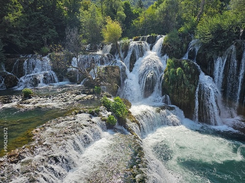 Una Nationalpark Bosnien. Wasserfälle, Kulen Vakuf und Martin Brod photo