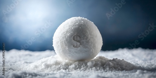 Snowball of Wealth Symbolic Representation of Compound Interest Growth Creative AI