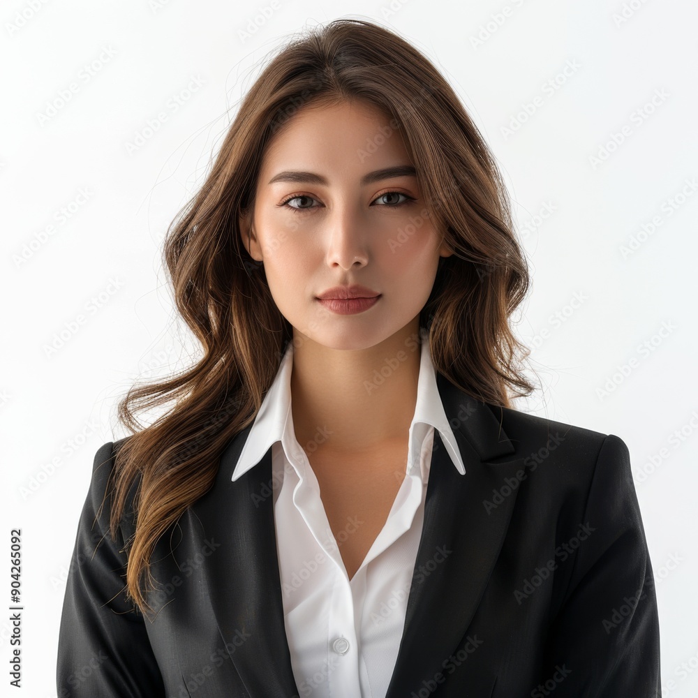 A businesswoman wearing formal suit isolated created with Generative AI