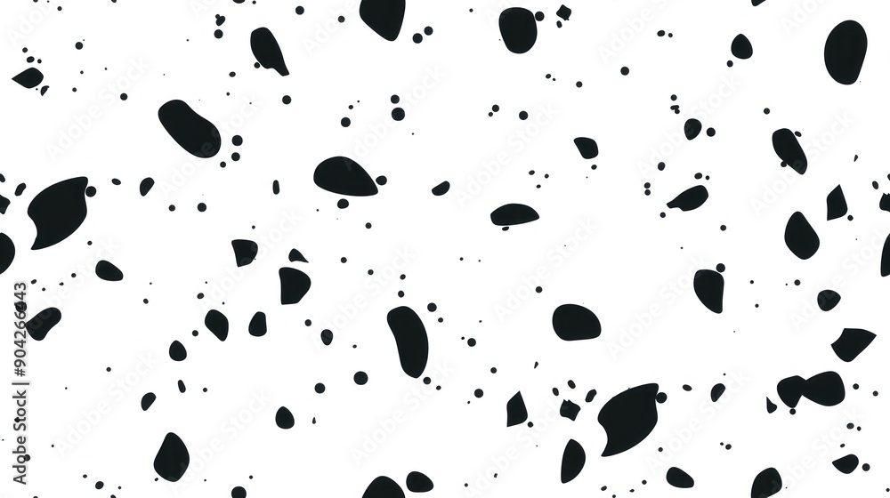Abstract Black and White Ink Splatter. Abstract Black and White Ink Splatter.