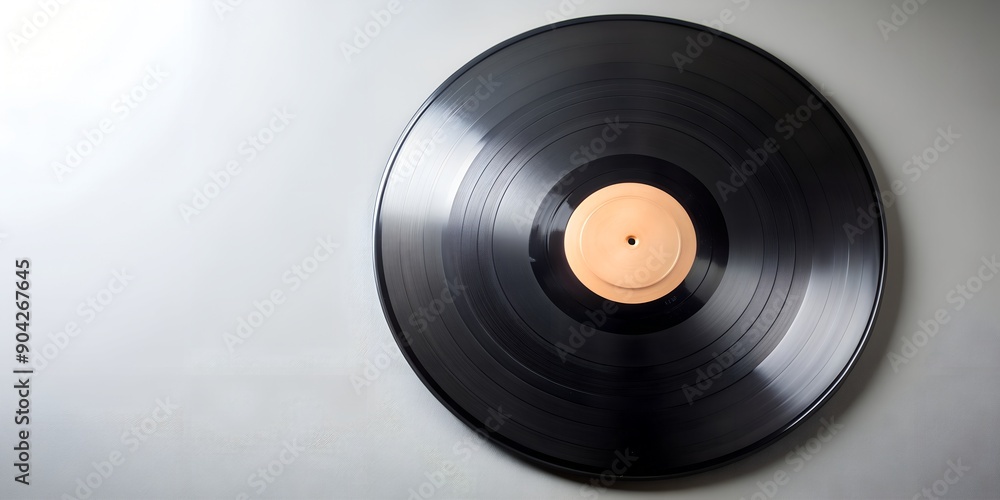 Obraz premium Schallplatte Vinyl Schellack Vinylscheibe Scheibe Platte AI Generative