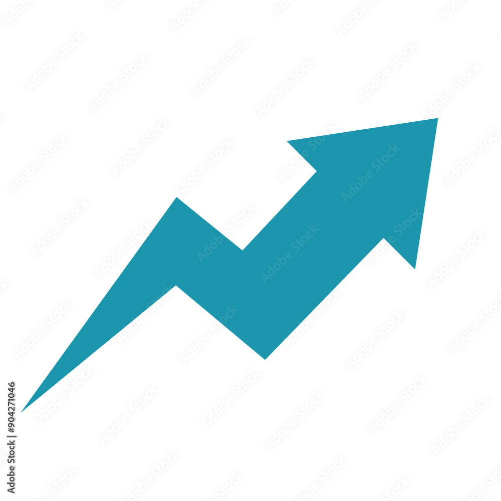 big blue arrow graph going up represent business growth trading profit economic boom big blue arrow graph going up represent business growth trading profit economic boom
