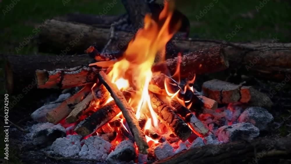 Cozy Campfire at Night Outdoors Cozy Campfire at Night Outdoors