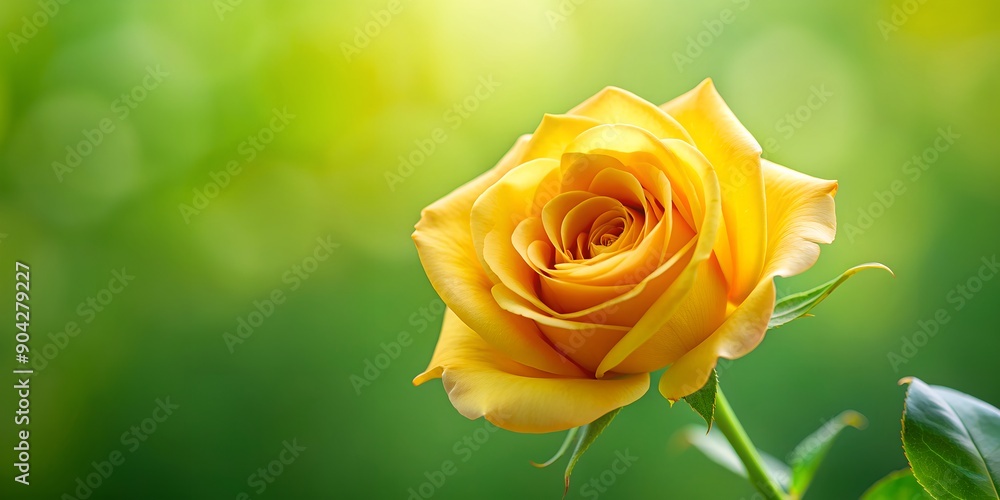 yellow rose on a green background Creative AI yellow rose on a green background Creative AI