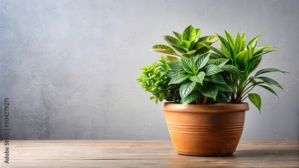 Plants with rich and dense foliage in ceramic pot isolated on background, house plants, foliage, ceramic pot Plants with rich and dense foliage in ceramic pot isolated on background, house plants, foliage, ceramic pot