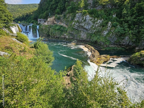 Obraz na płótnie Una Nationalpark Wasserfälle Bosnien w salonie