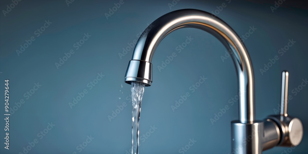 Dripping faucet in modern kitchen with close-up shot of the handle being turned off AI-Created Content Dripping faucet in modern kitchen with close-up shot of the handle being turned off AI-Created Content