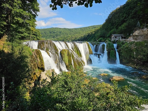Obraz na płótnie Wasserfall Štrbački buk, Una Nationalpark Bosnien w salonie