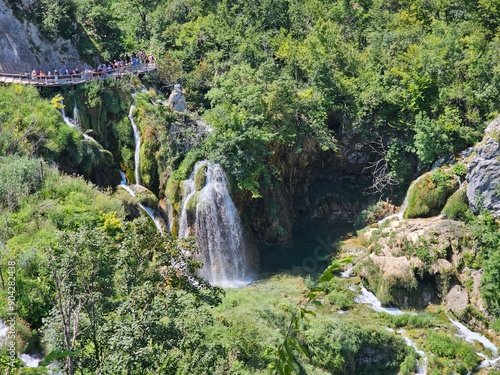 Obraz na płótnie Una Nationalpark Wasserfälle Bosnien w salonie