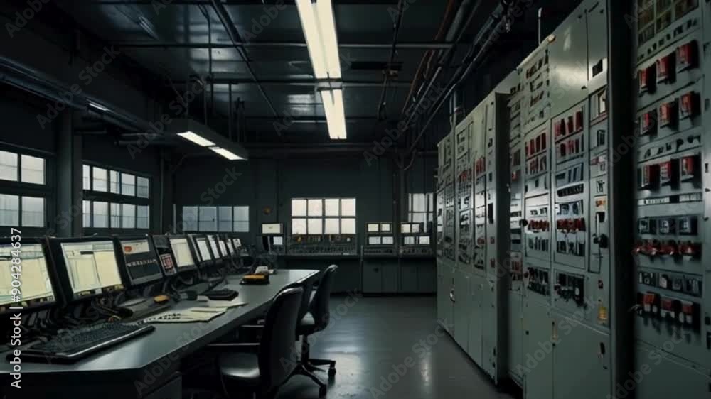 Industrial Insights The Inner Workings of Modern Manufacturing and control room with machines Industrial Insights The Inner Workings of Modern Manufacturing and control room with machines