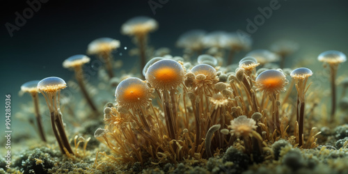 microscopic mushroom photography  photo