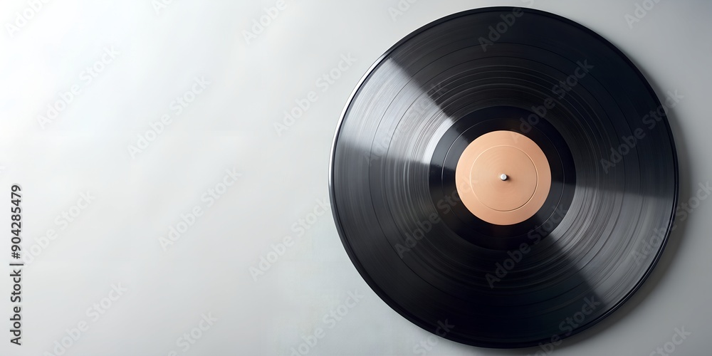 Obraz premium Schallplatte Vinyl Schellack Vinylscheibe Scheibe Platte Generative By AI