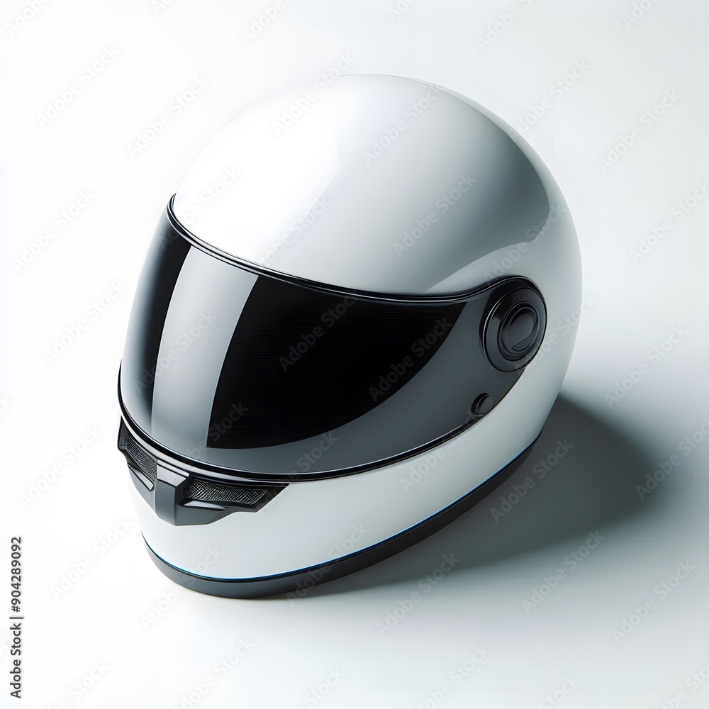 Fototapeta premium motorcycle helmet isolated on white