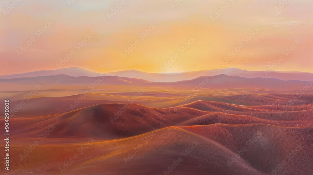 Sunrise Over Rolling Hills