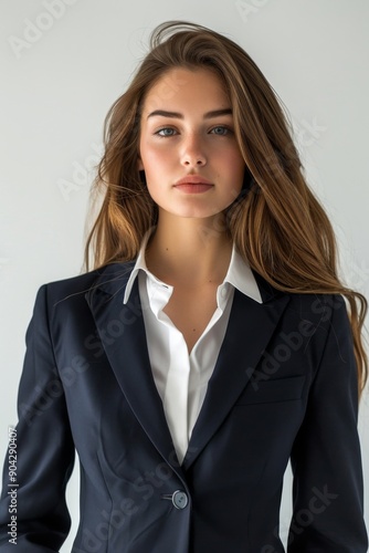 A businesswoman wearing formal suit isolated created with Generative AI