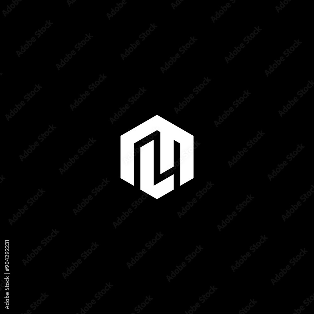 Hexagon Letter ML or LM logo concept vector icon Hexagon Letter ML or LM logo concept vector icon