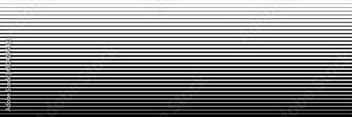Geometric pattern of black lines on a white background. Half tone gradient line pattern. Monochrome faded halftone black horizontal lines. Striped gradient wallpaper drawn in ink. Vector illustration.