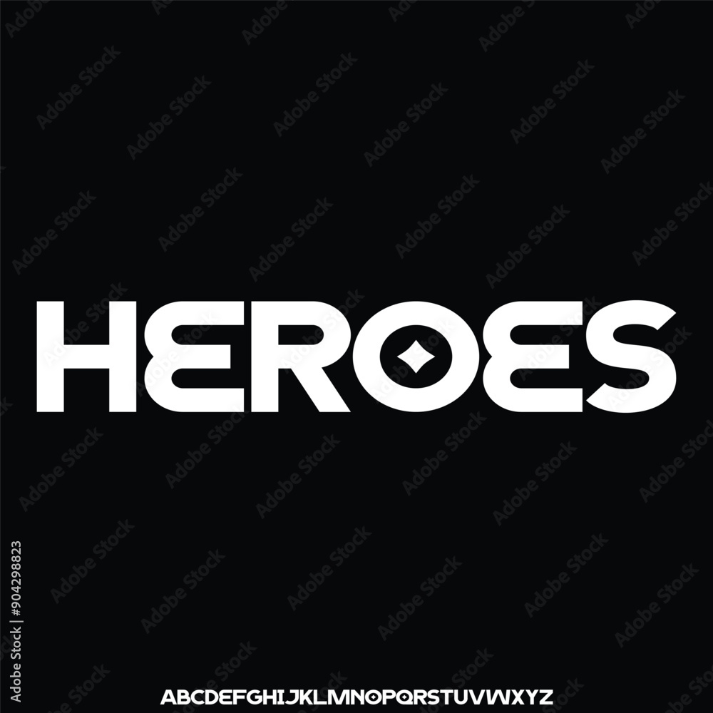 Fototapeta premium retro modern minimal alphabet. display font vector type