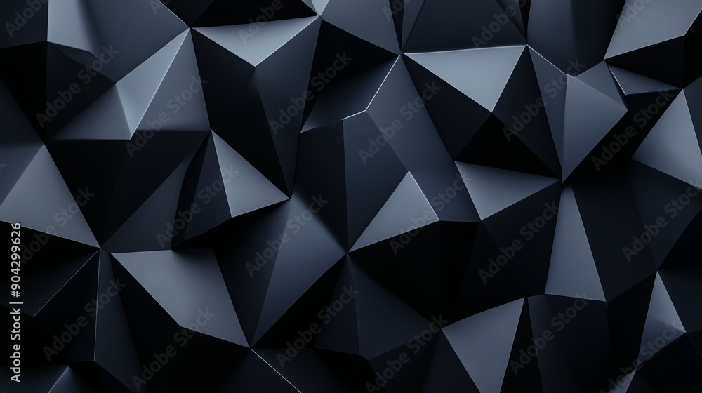 Foreboding geometric patterns in dark hues, with polygonal shapes creating a sense of depth and mystery, accented by subtle highlights, high-resolution photo Foreboding geometric patterns in dark hues, with polygonal shapes creating a sense of depth and mystery, accented by subtle highlights, high-resolution photo