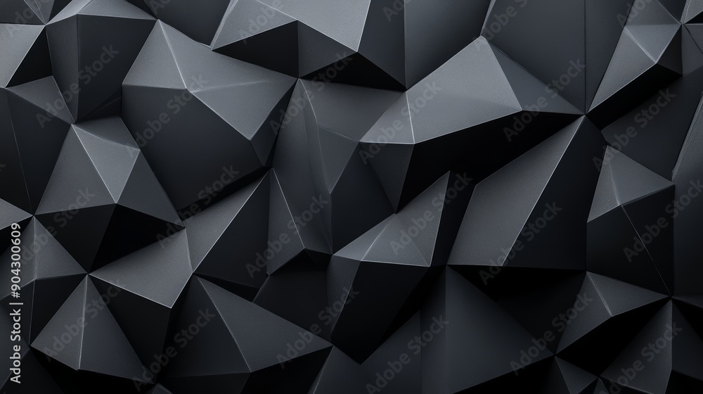 Dark-themed polygonal abstract background, featuring intricate geometric shapes with foreboding color gradients and shadows, high-resolution photo Dark-themed polygonal abstract background, featuring intricate geometric shapes with foreboding color gradients and shadows, high-resolution photo