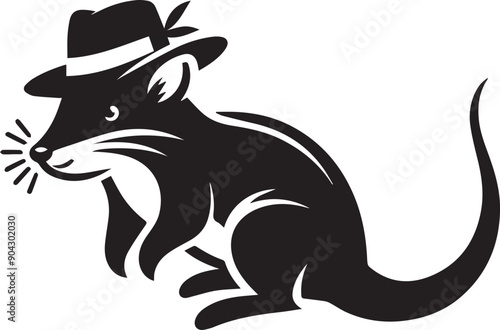 Bandicoot vector silhouette illustration