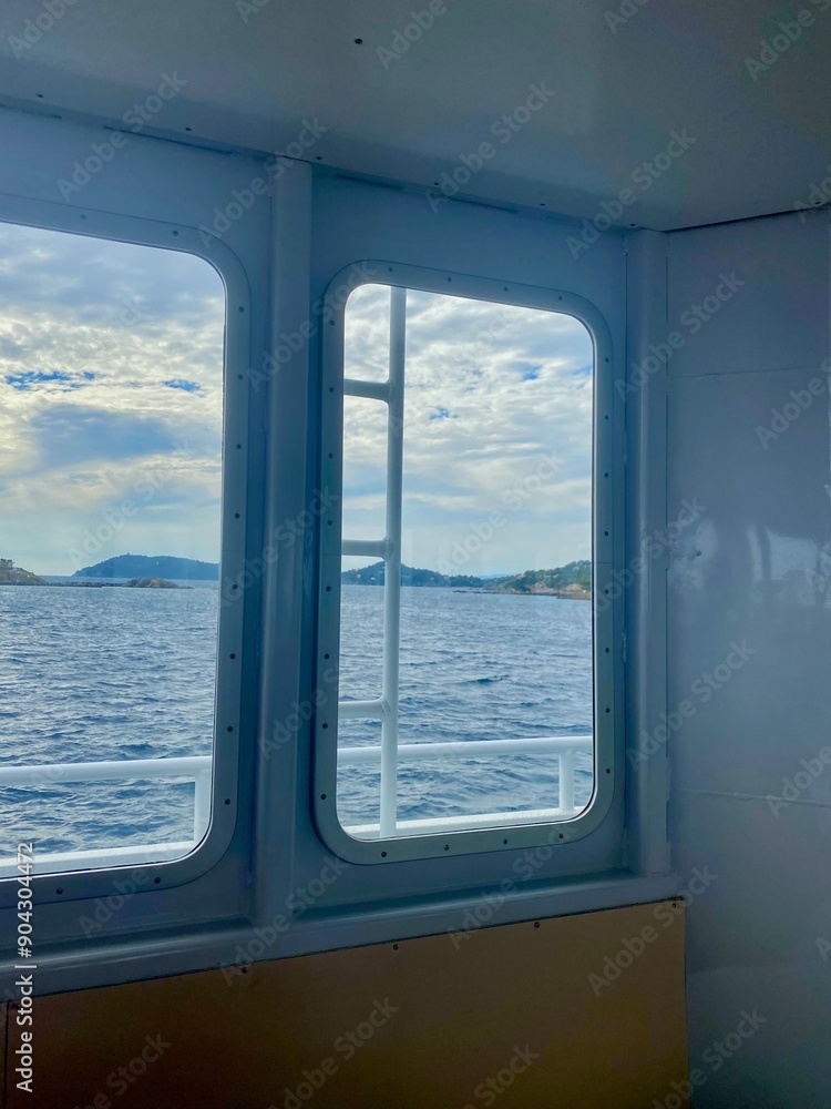 Fototapeta premium view from ferry window