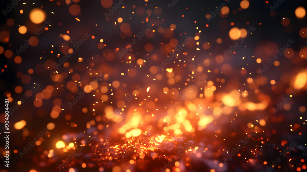 Abstract background of glowing embers and sparks. Abstract background of glowing embers and sparks.