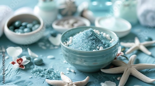 Obraz na płótnie Marine minerals for skin care for the face or body w salonie