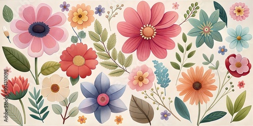 Wallpaper Mural flower and floral elements natural background Torontodigital.ca