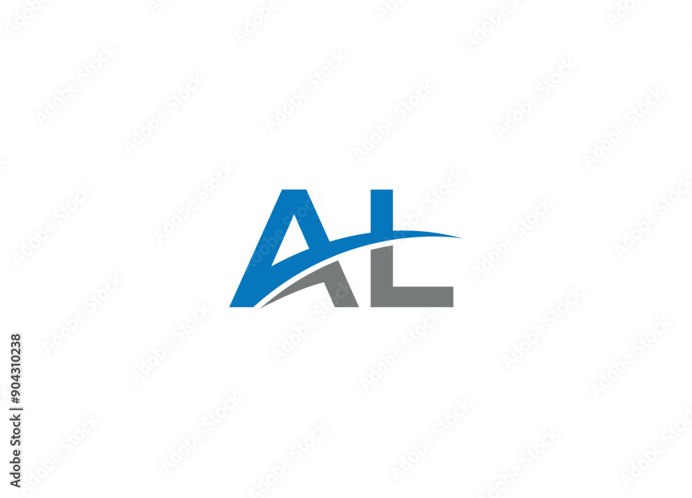 AL logo design vector icon template with white background AL logo design vector icon template with white background