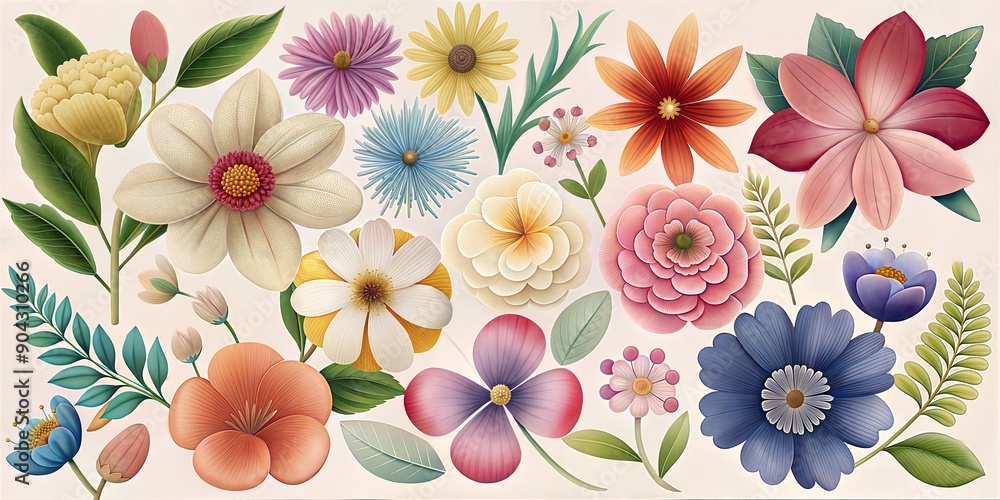 flower and floral elements natural background flower and floral elements natural background