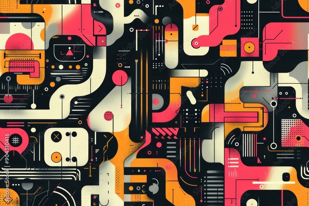 Cyber circuit retro style Cyber circuit retro style
