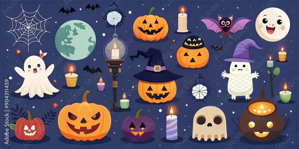 Halloween elements background Halloween elements background