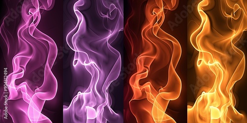 Vibrant flames in shades of red orange and purple creating a dynamic and energetic visual effect.