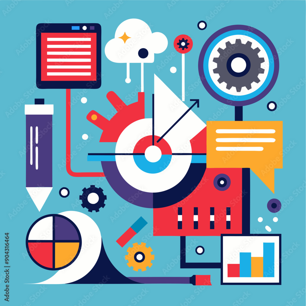 Fototapeta premium Abstract Technology Background Design and Visualization