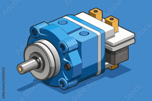 Hydraulic Pump vector art illustration  photo