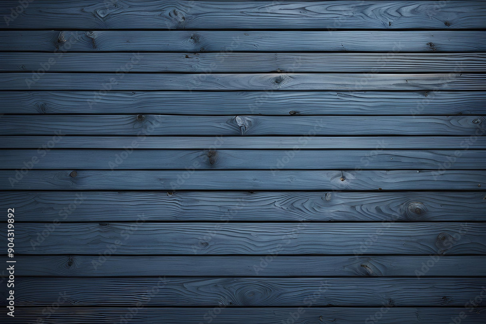 Obraz premium Dark faded blue diagonal wooden planked texture.