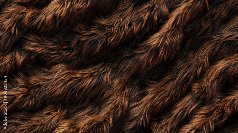Naklejka premium Abstract Brown Fur Texture Background.